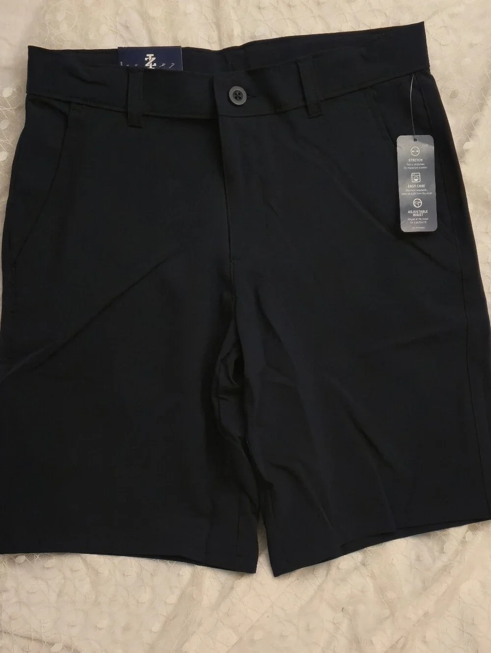 NWT Boys IZOD Performance 14 Regular Performance Navy Stretch Shorts